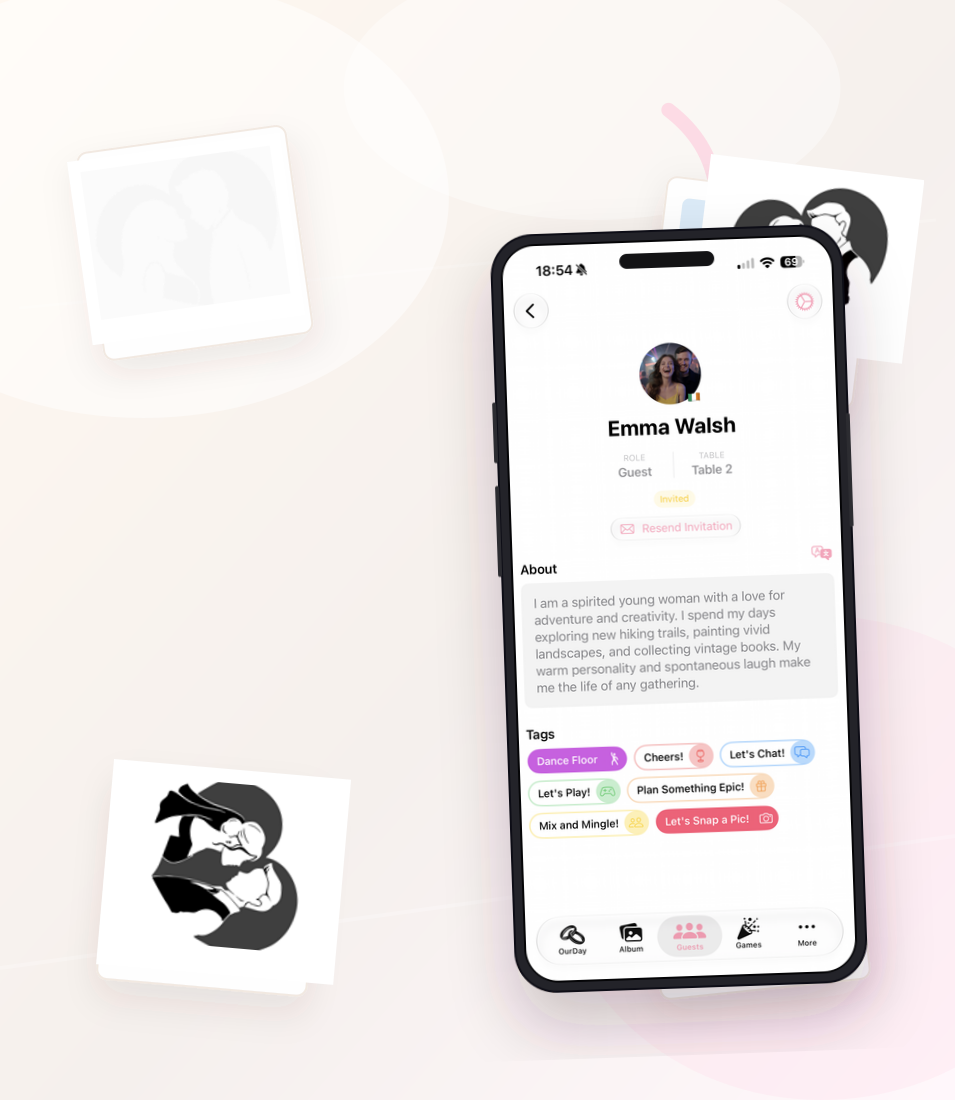 Shared wedding album preview in JoinOurDay